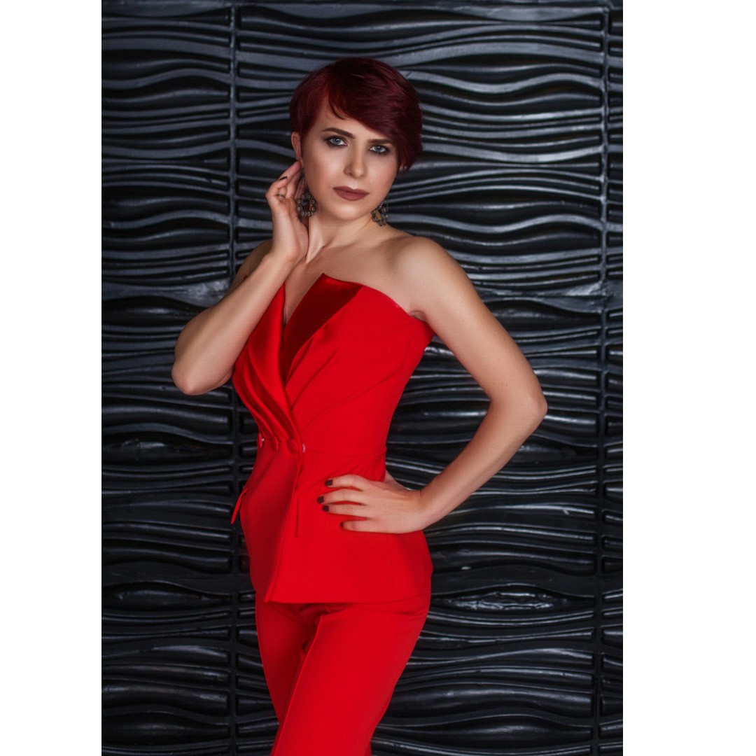 Костюм Lady boss in red — образ из коллекции STOPYCHEVA