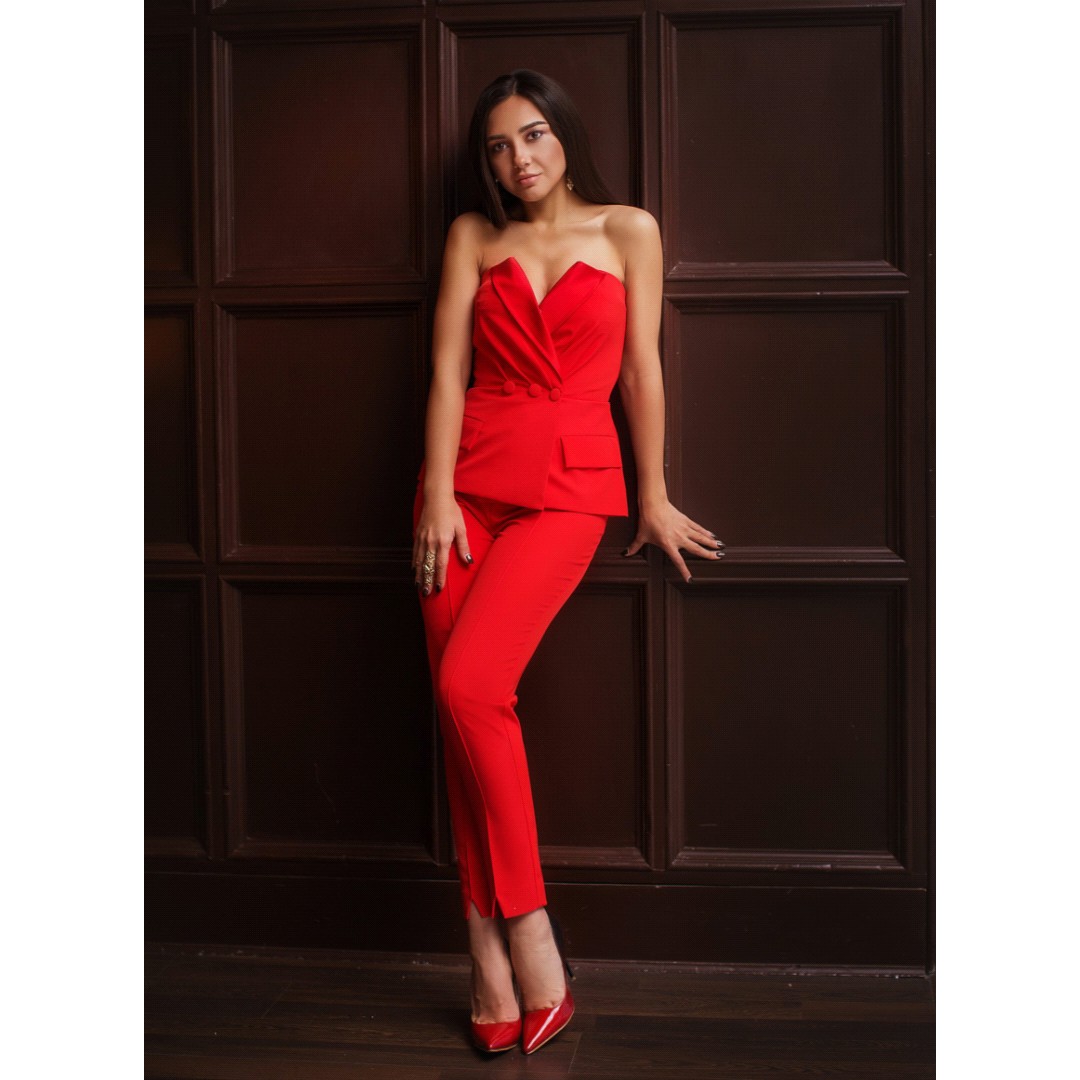 Костюм Lady boss in red — образ из коллекции STOPYCHEVA